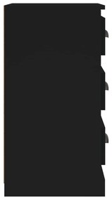 Ντουλάπι Μαύρο 36x35,5x67,5 εκ. από Επεξεργασμένο Ξύλο - Μαύρο