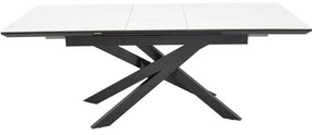 Τραπέζι Rogemi γκρι mdf-μαύρο μέταλλο 160-200x90x75εκ 160x90x75 εκ.