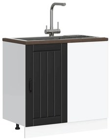 Βάση Κουζίνας "Lucca" Μαύρο από Μηχανικά Ξύλινο Υλικό