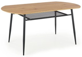 JACKSON table, color: top - golden oak, legs - black DIOMMI V-CH-JACKSON-ST