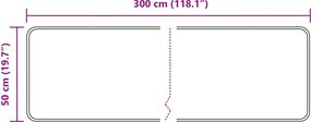 vidaXL Χαλί Runner MARSA Μαύρο 50 x 300 εκ Πολυέστερ και PVC