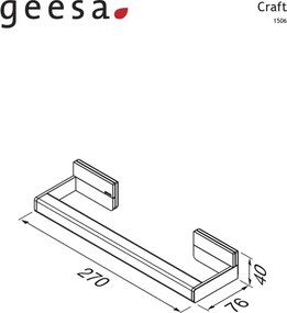 Geesa Craft 1506 Chrome -  Λαβή Λουτρού 30cm