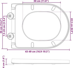vidaXL Λεκάνη Ανθρακί 49 x 36 x 4 εκ Δυροπλάστ