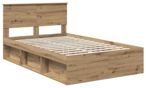 vidaXL Σκελετός Κρεβατιού Καρυδιά Χειροποίητης Εργασίας 120 x 190 cm