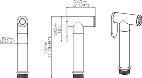 Karag Artemis Satinato AC545B-S - Ντους μπιντέ μεταλλικό