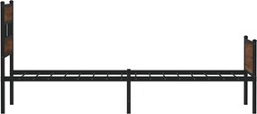 vidaXL Πλαίσιο Κρεβ. Χωρ. Στρώμα Καφέ Δρυς 90x200 εκ. Επεξ. Ξύλο