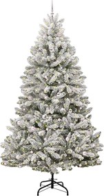 vidaXL Τεχνητό Χριστουγεννιάτικο Δέντρο Πράσινο και Λευκό 300 cm