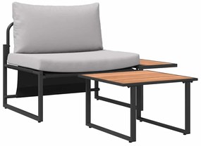 vidaXL Σετ Καναπέ Κήπου 2 pcs Ανοιχτό γκρι Ατσάλι