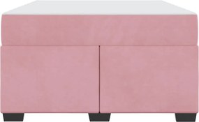 vidaXL Σκελετός Κρεβατιού με στρώμα Ροζ 120 x 190 cm ύφασμα