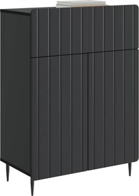 vidaXL Πλαϊνό γραφείο Μαύρο 66 x 34,5 x 92 εκ. Επεξεργασμένο Ξύλο