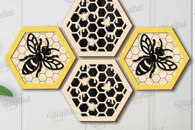 Intra απο ξύλο plywood 3mm-4mm πάχος Bee Mini Sign Cut  Δίασταση 30x20 cm INTRAFABR-123494168
