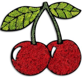 Διακοσμητικό Τοίχου Cherry Με Βρύο 931NTR1131 42x40cm Green-Red Wallity Mdf