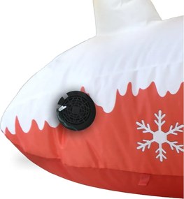 vidaXL Άγιος Βασίλης Έλκηθρο με Ταράνδους Φουσκωτό με LED 145 εκ.