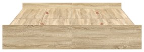 vidaXL Κρεβάτι με αποθηκευτικό χώρο Sonoma Δρυς 160 x 200 cm