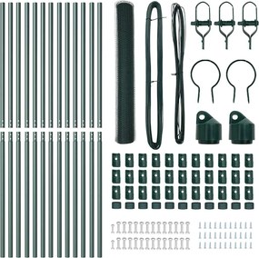 vidaXL Στύλος Περιφράξεων Πράσινο 25 x 1,2 μ (25 mm δίχτυ) Ατσάλι