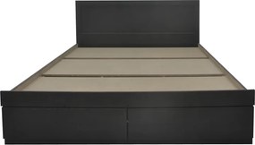 Κρεβάτι με συρτάρι και στρώμα Olympus-Utopia pakoworld wenge 150x200εκ