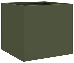 Ζαρντινιέρα Λαδί 32x30x29 εκ. από Χάλυβα Ψυχρής Έλασης - Πράσινο