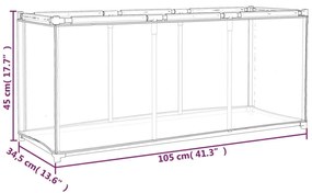 Κουτί Αποθήκευσης Μαύρο 105 x 34,5 x 45 εκ. Υφασμάτινο - Μαύρο