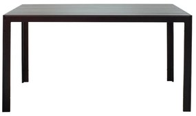 Τραπέζι Nares  αλουμίνιο μαύρο-plywood ανθρακί 140x80x72.5εκ