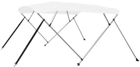 vidaXL Τέντα Σκάφους με 4 Αψίδες Λευκή 243 x 180 x 137 εκ.