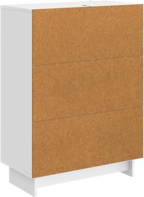 vidaXL Πλαϊνό γραφείο Γυαλιστερό Λευκό 66 x 34,5 x 90 εκ