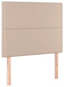 vidaXL Κεφαλάρι Κρεβατιού LED Καπουτσίνο 90x5x118/128 εκ