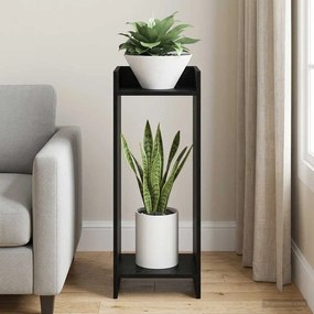 vidaXL Βάση φυτών Μαύρη Δρυς 30 x 30 x 80 cm Επεξεργασμένο Ξύλο