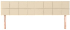 vidaXL Κεφαλάρια Κρεμ 160x5x78/88 εκ. Ύφασμα