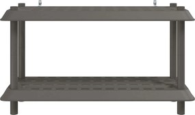 vidaXL Μονάδα Ραφιού 2 επίπεδα 100 x 40 x 55,5 εκ PP Ανοιχτό γκρι