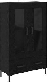 vidaXL Highboard Μαύρη Οξυά 69,5 x 31 x 115 εκ. Επεξεργασμένο ξύλο