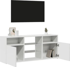 vidaXL Έπιπλο Τηλεόρασης με LED Λευκό 120x30x50 εκ.