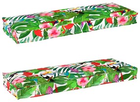 vidaXL Σετ Μαξιλαριών Πάγου 2 pcs Τροπική ζούγκλα 120 x 40 x 8 εκ