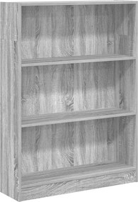 vidaXL Βιβλιοθήκη Γκρι Sonoma 80x24x109 εκ. από Επεξεργ. Ξύλο