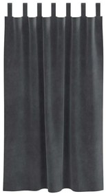 vidaXL Κουρτίνες με κουρτίνες 2 pcs Ανοιχτό γκρι 140 x 175 cm Βελούδο