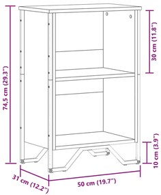 ΒΙΒΛΙΟΘΗΚΗ SONOMA ΔΡΥΣ 50 X 31 X 74,5ΕΚ. ΑΠΟ ΕΠΕΞΕΡΓΑΣΜΕΝΟ ΞΥΛΟ 848600