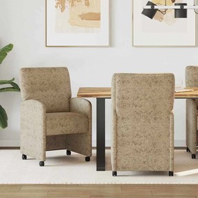 vidaXL Καρέκλες Φαγητού με Ρόδες 2 pcs Ανοιχτό γκρι 57 x 67 x 95 εκ