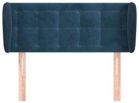 Κεφαλάρι με Πτερύγια Σκούρο Μπλε 103x23x78/88 εκ. Βελούδινο 3117624