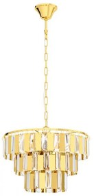 Φωτιστικό Οροφής Erseka 99098 Brass Eglo Crystal, Metal