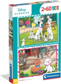 Clementoni Παιδικό Παζλ Super Color Disney Classics 2x60 τμχ