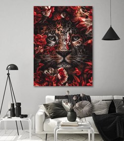 Πίνακας σε καμβά Tiger in Bloom LUX32 30cm x 40cm