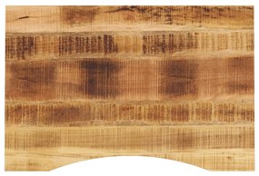 vidaXL Επιφάνεια Γραφείου Καμπύλη 100x60x2,5εκ Μασίφ Ακατ. Μάνγκο