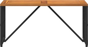 vidaXL Εξωτερικό Τραπέζι Μαύρο 80 x 40 x 40 cm