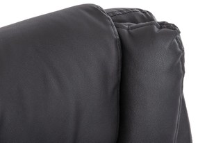 ΚΑΡΕΚΛΑ ΓΡΑΦΕΙΟΥ CANAN  ΜΑΥΡO PVC-ΜΑΥΡΟ NYLON-ΒΑΣΗ ΧΡΩΜΙΟΥ 69x48x98Υεκ.