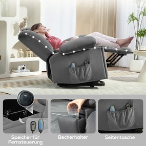 Ηλεκτρική πολυθρόνα ανύψωσης, Μαλακό ύφασμα σαν βελούδο, θύρες USB