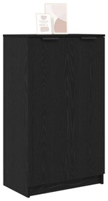 vidaXL Ντουλάπι Παπουτσιών Μαύρο Δρυός 59x35x100 εκ. Από Επεξεργασμένο Ξύλο