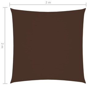 Πανί Σκίασης Τετράγωνο Καφέ 2 x 2 μ. από Ύφασμα Oxford - Καφέ