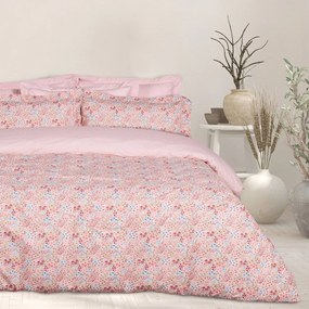 Σεντόνια Happy 9671 (Σετ 4τμχ) Pink-Salmon Das Home King Size 260x280cm 100% Βαμβάκι
