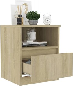vidaXL Κομοδίνο Sonoma Δρυς 40 x 40 x 50 εκ. από Επεξ. Ξύλο