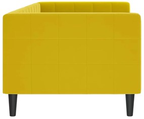 vidaXL Καναπές Κρεβάτι Κίτρινος 80 x 200 εκ. Βελούδινος
