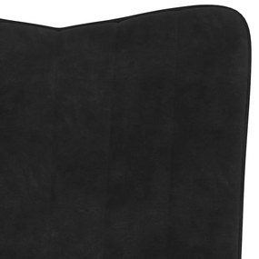 vidaXL Πολυθρόνα Relax Μαύρη Βελούδινη